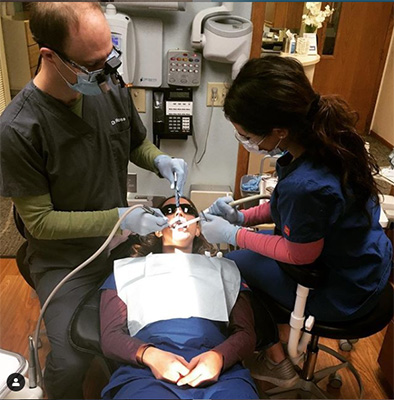 Dentist Waukesha WI Ross Oberschlake Working On Patient